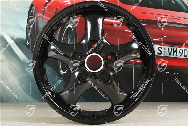 17" Komplet felg CUP II, 7J x 17 ET55 + 8J x 17 ET30, czarny połysk