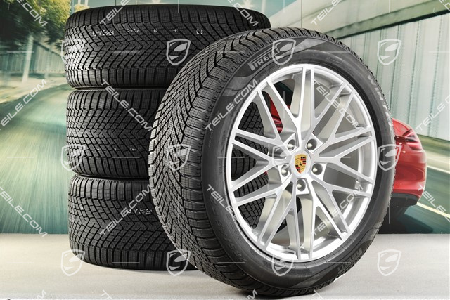 21" koła zimowe RS Spyder Design, komplet, felgi 9,5J x 21 ET46 + 11,0J x 21 ET58 + NOWE opony zimowe Pirelli 285/45 R21 + 305/40 R21, z czujnikami ciśnienia