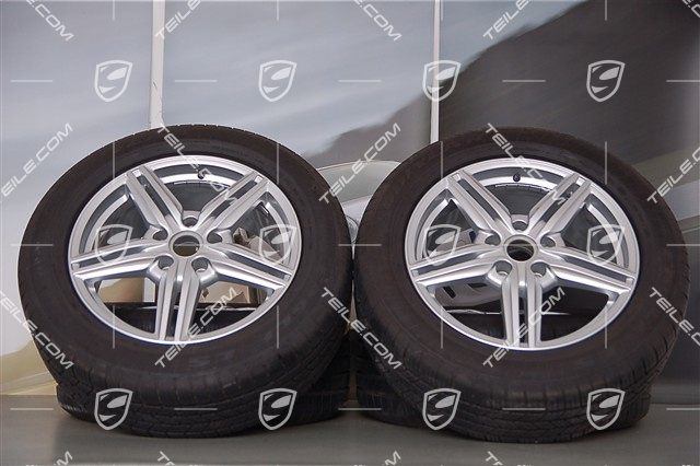 19" Cayenne Design II Satz Ganzjahresräder, 4x Felgen 8,5 J x 19 ET 59 + 4x Ganzjahresreifen Good Year 265/50 R 19 110Y XL, ohne RDK