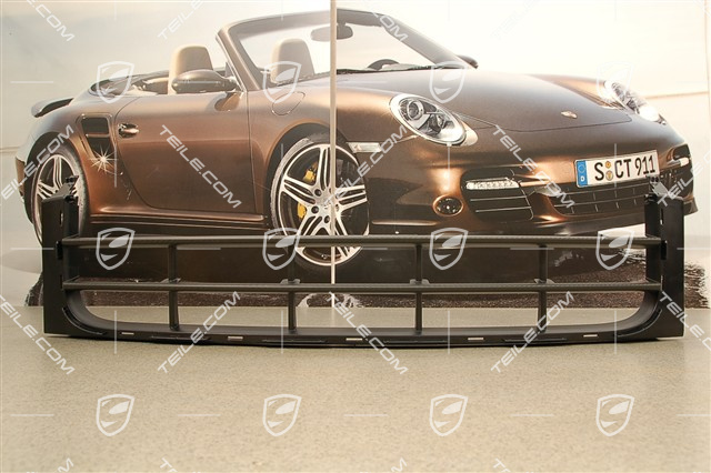 GT2 RS Retaining frame / grille, black satin with carbon, centre