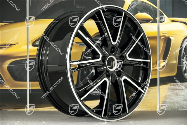 21" Felge Panamera Exclusiv, 9,5J x 21 ET71, schwarz hochglanz