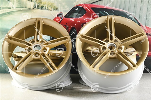 21" Felgensatz Mission E Design, 9,5J x 21 ET60 + 11,5J x 21 ET66, aurum seidenmatt