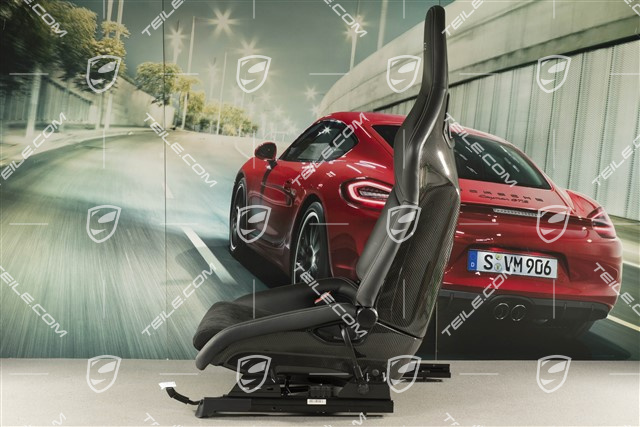 Sportschalensitz, Beifahrerseite, klappbar, Leder/Alcantara Schwarz, Naht in Silber, mit GT3 Schriftzug, R