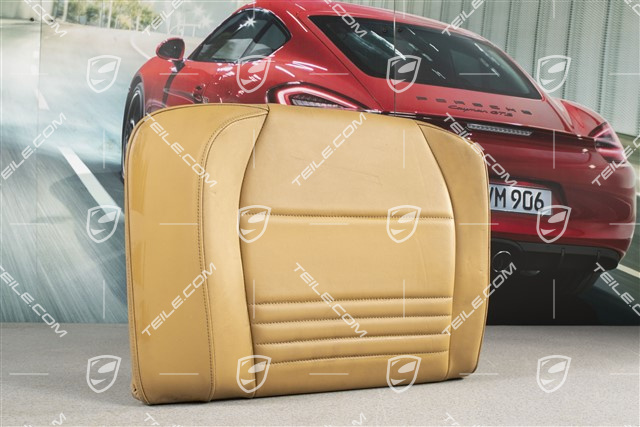 Back seat backrest, leather, savannah beige, Cabrio, L