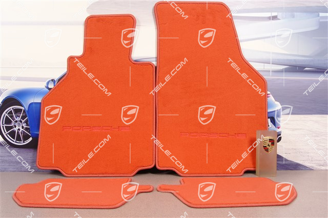 Fußmatten-Set, 4-teilig (996), "Boxsterrot"