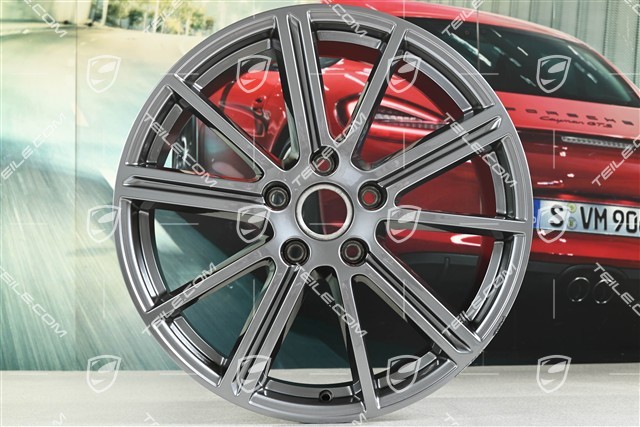 20" Felgensatz Panamera Turbo, 9,5Jx 20 ET71 + 10,5J x 20 ET71, Adamantium