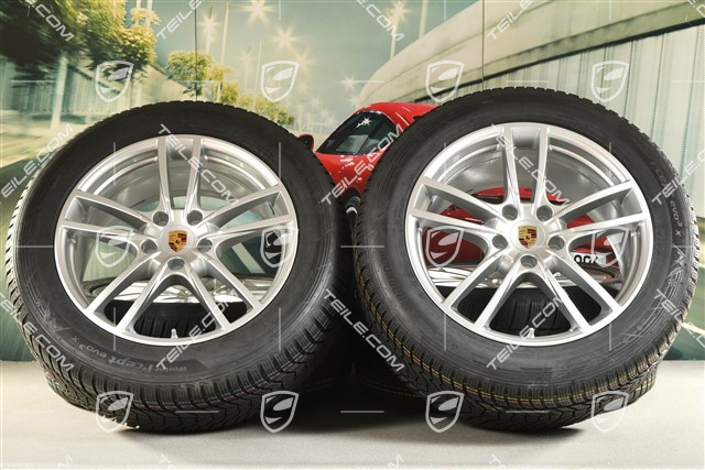 20" koła zimowe Cayenne COUPE Sport, komplet, felgi 9J x 20 ET50 + 10,5J x 20 ET55 + NOWE opony zimowe Hankook 255/55 R20 + 295/45 R20, z czujnikami ciśnienia