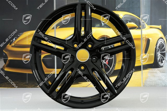 20" Felgensatz Turbo, 10,5J x 20 ET71 + 9,5J x 20 ET71, für Winterbetrieb, Schwarz Hochglanz