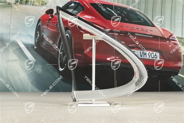 Moulding, Side window, Rear, Aluminium, L