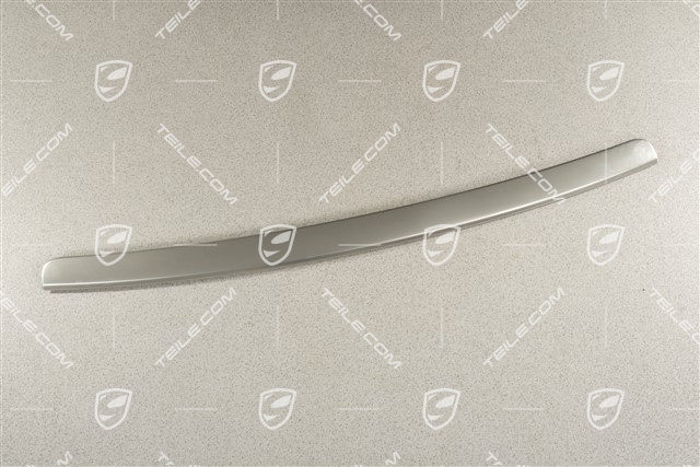 Rear bumper trim, stainless steel