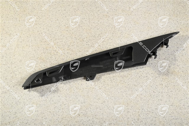 Trim cover for front bumper retaining frame, lower part, Matte Black, R