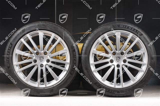 20" Panamera Design Sommerräder, Felgen 9,5J x 20 ET71 + 11,5J x 20 ET68 + Michelin Sommerreifen 275/40 ZR20 + 315/35 ZR20, mit RDK-Sensoren