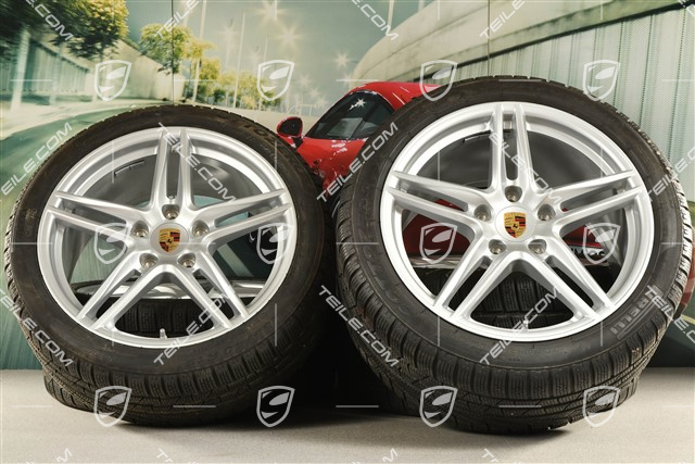 19-inch winter wheels set "Carrera", rims 8,5J x 19 ET50 + 11J x 19 ET77 + Pirelli Sottozero II winter tyres 235/40 R19 + 295/35 R19