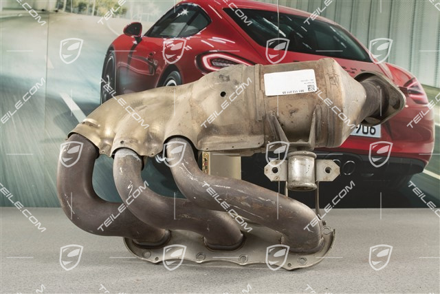 Exhaust manifold with catalityc converter, L