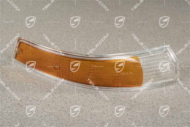 Lichtscheibe für Blinkleichte, Scheinwerferglas, Rand Aluminium, R