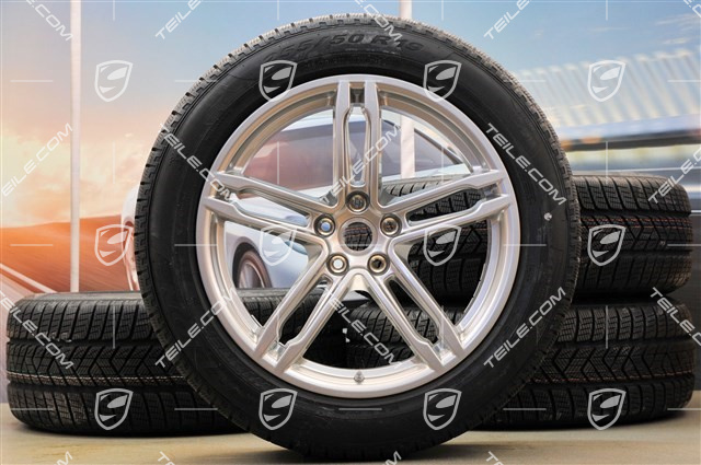 19-inch "Macan Turbo" winter wheels set, rims 8J x 19 ET21 + 9J x 19 ET21 + NEW Pirelli winter tyres 235/55 R19 + 255/50 R19 (0 km), with TPMS