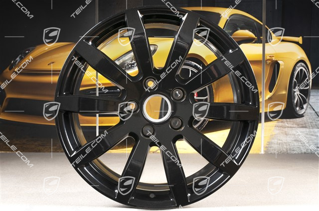 19" Cayenne S Felge, 9,5J x 19 ET54, schwarz hochglanz