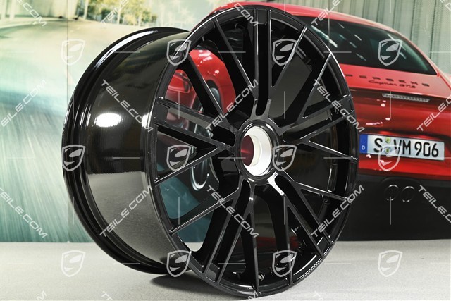 21" Felge Panamera Turbo S, 11,5J x 21 ET69, schwarz hochglanz