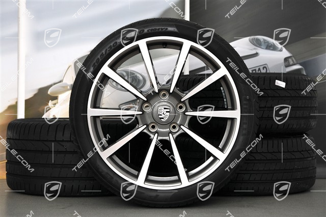 20" Carrera Classic II Sommerräder Satz, 8,5J x 20 ET51 + 11J x 20 ET70, Pirelli Sommerreifen 245/35 ZR20 + 295/30 ZR20