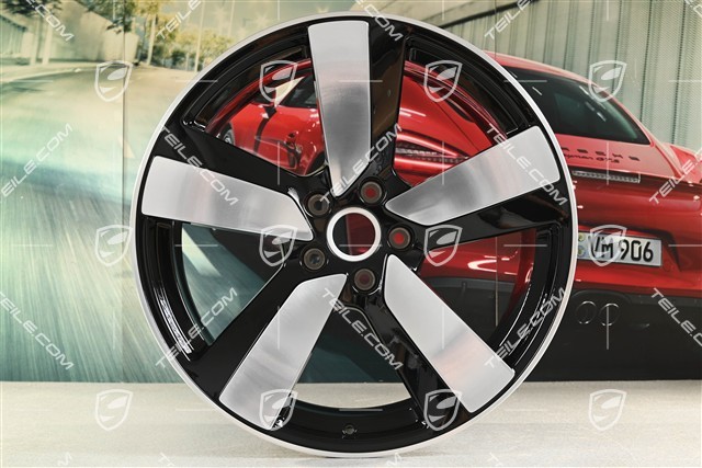 22" Macan Sport wheel set, 9J x 22 ET29 + 11J x 22 ET47, high-gloss black