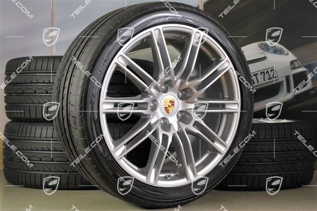21-inch SportEdition summer wheel set, GT-silver metallic, 4 wheels 10J x 21 ET 50+4 tyres Yokohama 295/35 R 21 107Y XL + TPM