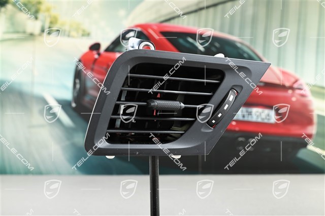 Dashboard defroster trim, Black, R