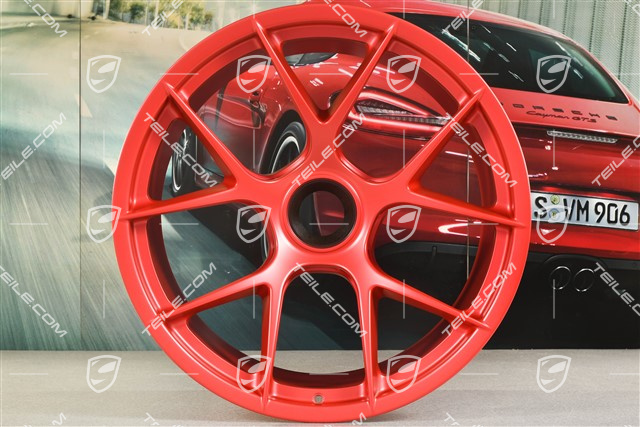 GT3RS Magnesium Leichtbau-Schmiederadsatz, Felgen 10J x 20 ET45 + 13J x 21 ET31, Pyrored