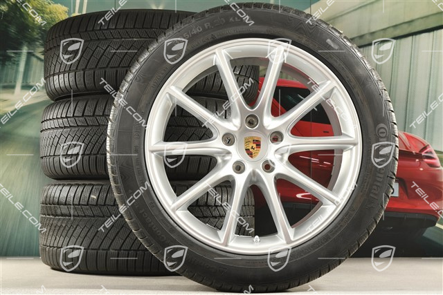 20" koła zimowe Cayenne COUPE Design, komplet, felgi 9J x 20 ET50 + 10,5J x 20 ET55 + opony zimowe Continental 275/45 R20 + 305/40 R20, z czujnikami ciśnienia