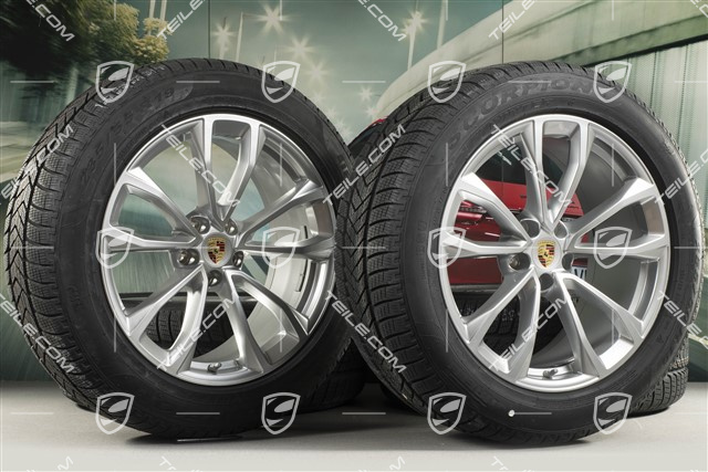 19" "Macan Design" Winterräder Satz, Felgen 8,5J x 19 ET21 + 9J x 19 ET21 + Pirelli Winterreifen 235/55 R19 + 255/50 R19, mit RDK-Sensoren