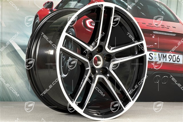 20" Felge "Macan Turbo", 10J x 20 ET19, BORBET, tiefschwarz-metallic