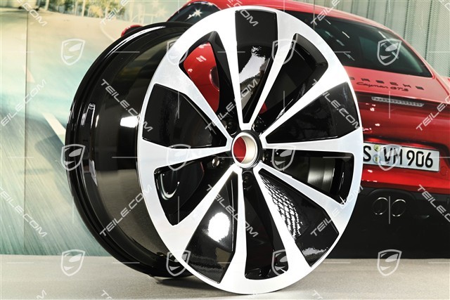 22" Macan Sport wheel rim, 9J x 22 ET29, black high gloss
