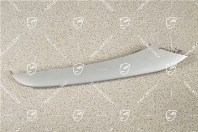 4 / 4S Facelift, Disc / cover lower for front bumper retaining frame, Titanium metallic, R