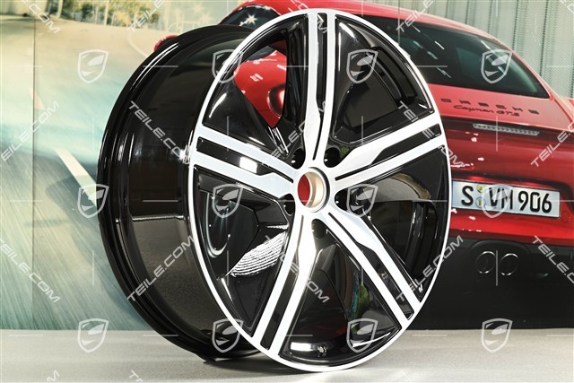 22" Felge Macan Exclusive Design, 9J x 22 ET29, schwarz hochglanz, rechts