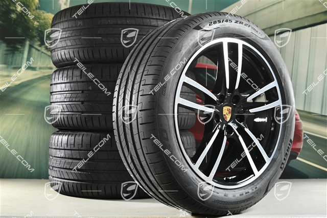 21-inch Cayenne Turbo summer wheel set, rims 9,5J x 21 ET46 + 11,0J x 21 ET49 + Pirelli P Zero summer tyres 285/40 R21 + 315/35 R21