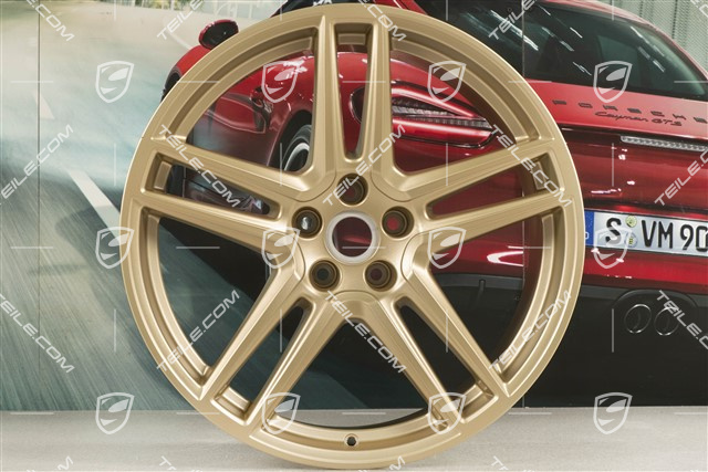 20" komplet felg "Macan Turbo", 9J x 20 ET26 + 10J x 20 ET19, CMS, aurum satynowy półmat