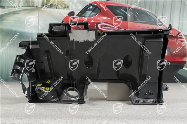 Dashboard trim lower part, leather, black