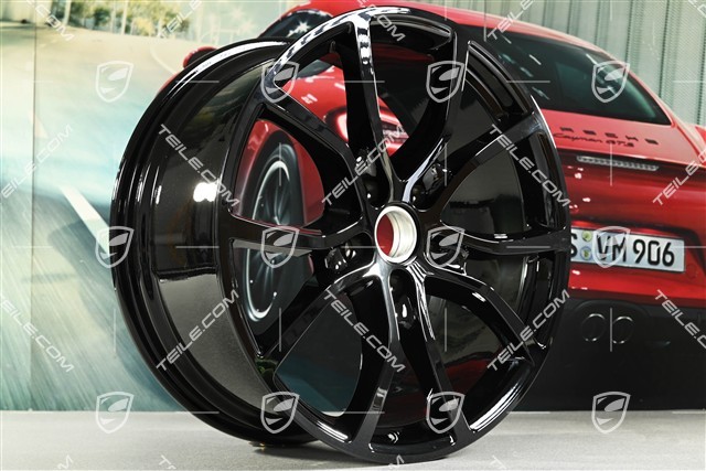 21-inch wheel rim, Exclusive Design, 9,5J x 21 ET46, black high gloss