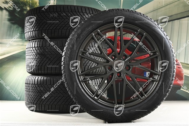 21-inch RS Spyder Design winter wheel set, rims 9,5J x 21 ET46 + 11,0J x 21 ET58 + NEW Pirelli winter tyres 285/45 R21 + 305/40 R21, with TPMS, turbonite
