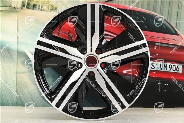 22" Felge Macan Exclusive Design, 11J x 22 ET47, schwarz hochglanz, links