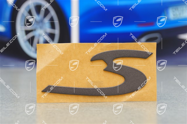 "S" logo, Turbo-Look, grey "S" logo, Turbo-Look, grey