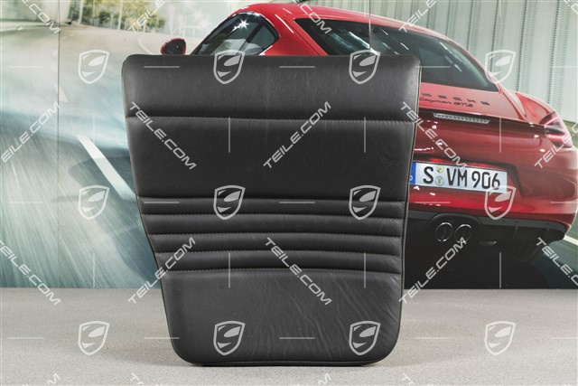 Back seat lower / cushion, Cabrio, leather, Black, L