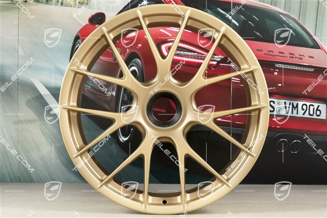 20"+21" GT2RS/GT3RS Magnesium zestaw/komplet felg, felgi 9,5 J x 20 ET50 + 12,5 J x 21 ET48, Aurum satynowy półmat