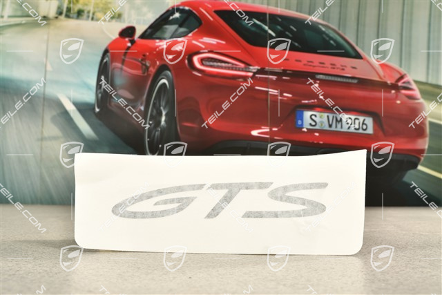 Folia samoprzylepna boczna z napisem GTS, czarny mat, L=R