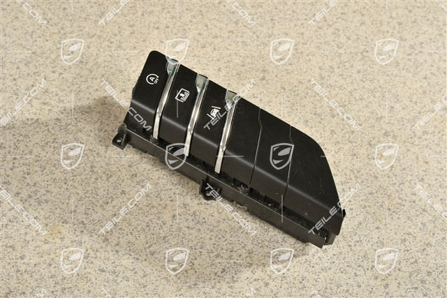 Control panel / Keypad, start and stop / Electric roll-up blind on rear window / Lane Change Warning, Black matte/ hi-gloss chrome