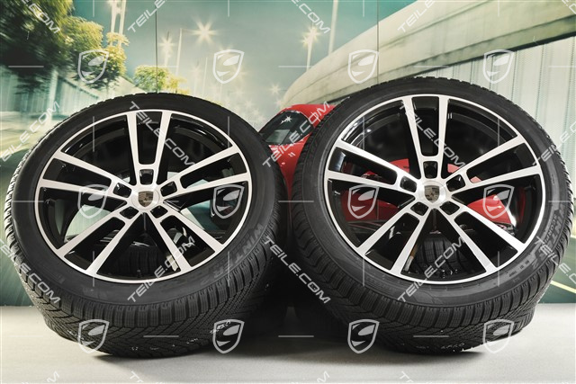22-inch winter wheel set Sport Design, wheel rims 10J x 22 ET48 +11,5J x 22 ET52 + Pirelli winter tyres 285/40 R22 + 315/35 R22, black high gloss