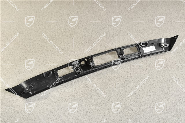 Tailgate handle housing / license plate light housing, Real Top View, Coupe, Satin Black