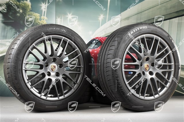 20" Koła letnie RS Spyder Design, 4x felgi 9,5J x 20 ET 47 + 4x opony 275/45 R 20 110Y XL, platynowe (półpołysk), z czujnikami ciśnienia RDK