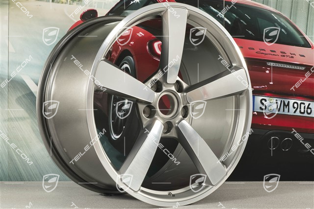 21-inch Carrera Exclusive wheel rim, 11,5J x 21 ET67, Platinum Silver