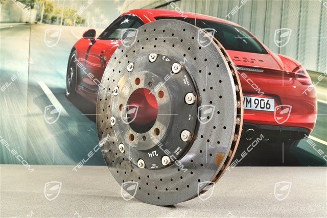 PCCB ceramiczna tarcza hamulcowa, 991.2 C2 / C2S / C4 / C4S / 991.1 Turbo / 991.2 Turbo, uszkodzona,