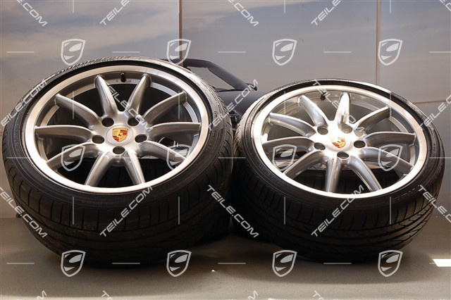19" Carrera Sport Sommerräder Satz, Felgen 8,5J x 19 ET55 + 10J x 19 ET42 + NEUE Michelin Sommerreifen 235/35 R19 + 265/35 R19, mit RDK-Sensoren